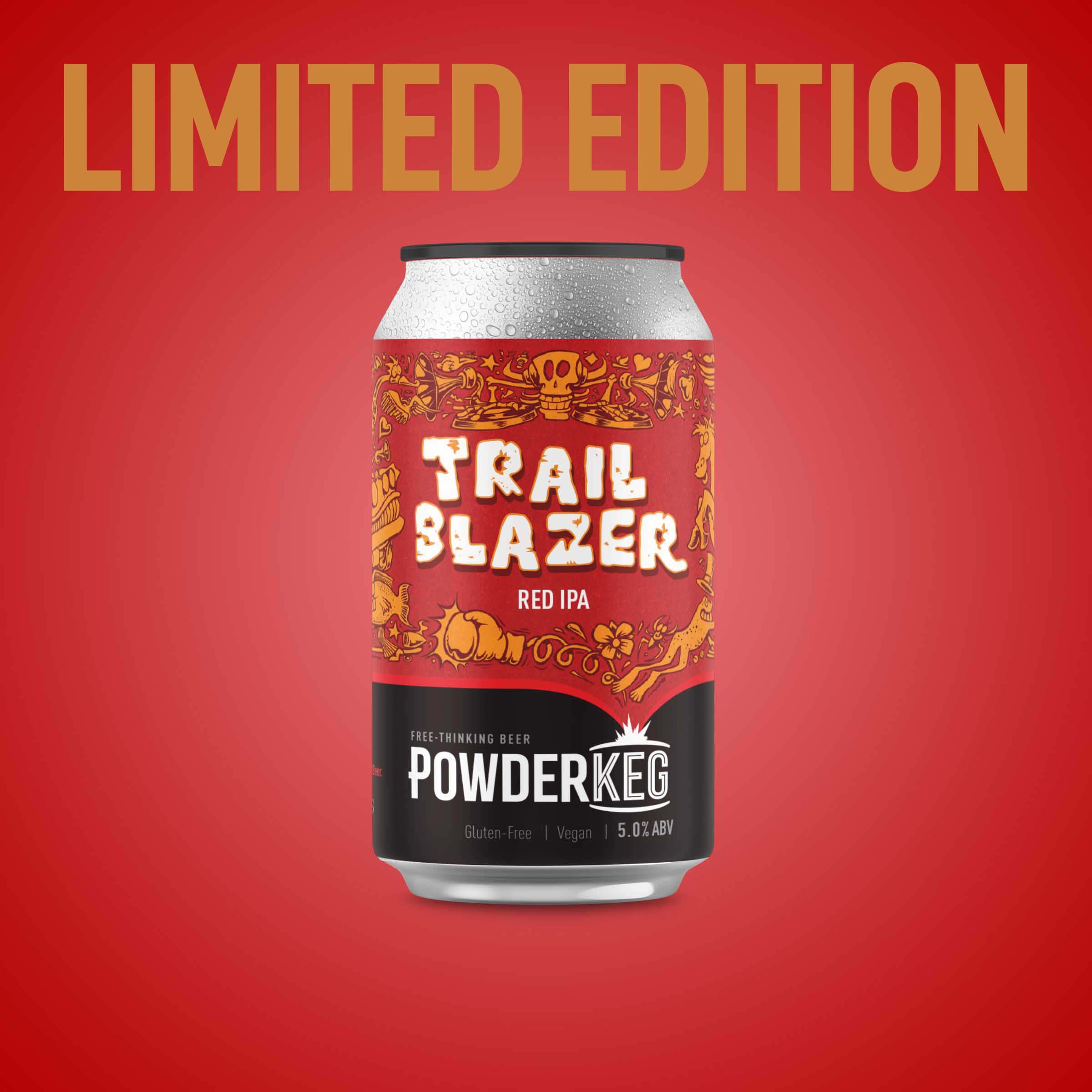 Powderkeg Trail Blazer Red IPA | Devon Craft Beer